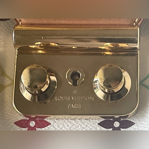 🏆LV Takashi Murakami Chrissie MM multicolor bag, Brass chain straps Limited Edt - Picture 9 of 14